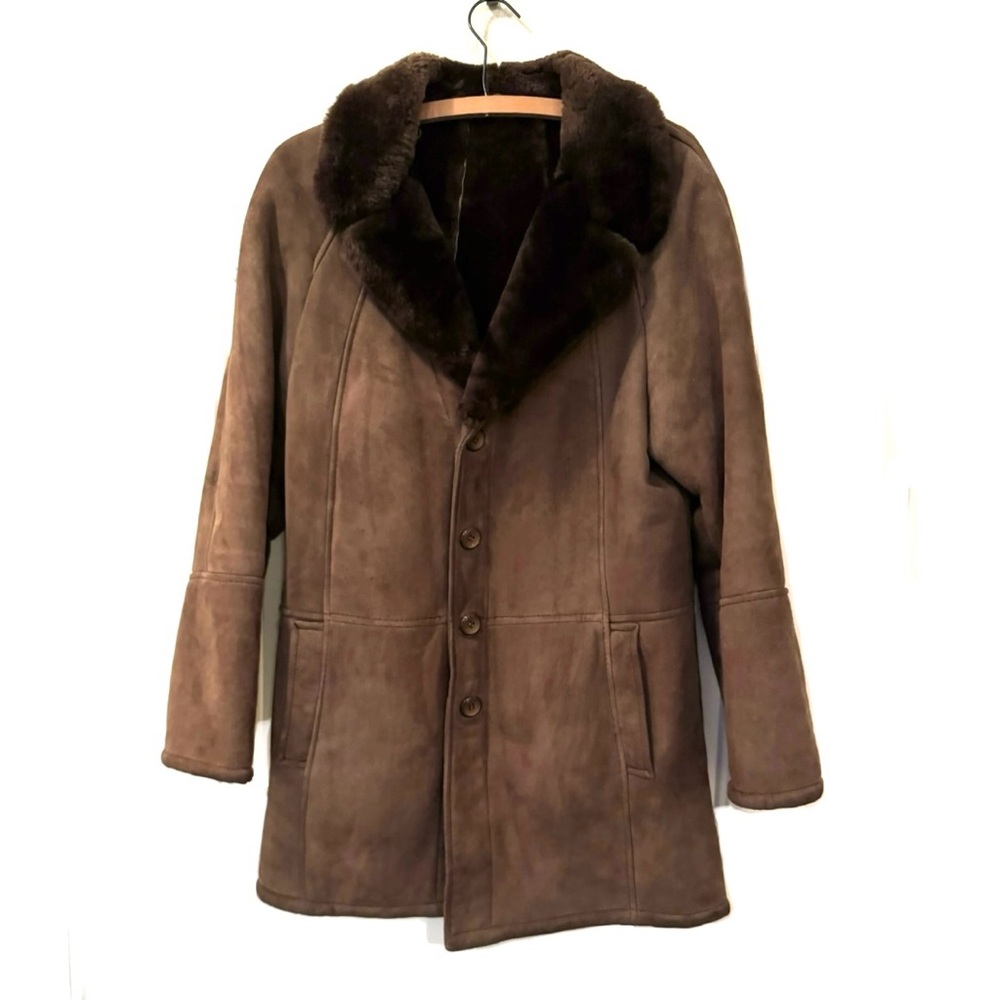 Beautiful Vintage Cocoa Spanish Shearling 3/4 Coat *EVC